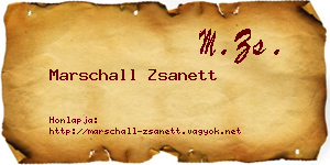Marschall Zsanett névjegykártya